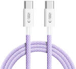 Tech-Protect Ultraboost Lite kábel USB-C / USB-C PD 60W / 3A 2m, lila