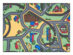 DW Covor antiderapant gri-verde Playtime Mestečko Dimensiuni: 95x133 cm Covor