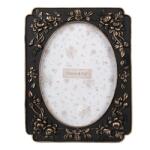 Clayre & Eef Fekete képkeret rózsás, arany antikolással - szep-otthon - 7 250 Ft