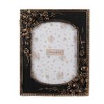 Clayre & Eef Fekete képkeret rózsás, arany antikolással - szep-otthon - 9 290 Ft