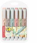 STABILO Szövegkiemelõ készlet, 1-4 mm, STABILO "Swing cool NatureCOLORS", 6 különbözõ szín (6 db) (TST275609)