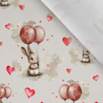 Takoy Prémium pamut NELA nyuszi rózsaszín lufikkal