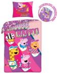  Peppa malac Happy ágyneműhuzat 140×200cm, 70×90 cm (HAX600458)