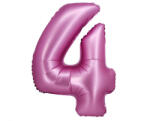  Rózsaszín Satin Pink 4-es szám fólia lufi 76 cm (MLG144949)