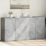 vidaXL 2 db betonszürke szerelt fa tálalószekrény 79 x 38 x 80 cm (3276605)