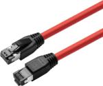 MicroConnect Patch cord CAT8.1 S/FTP 0.50m rosu LSZH (MC-SFTP8005R)