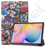 Silverline Tok álló, bőr hatású (aktív FLIP, oldalra nyíló, TRIFOLD, asztali tartó, graffiti) SZÍNES - extratelgsm - 7 999 Ft
