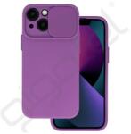 Silverline Szilikon telefonvédő (matt, mikrofiber plüss belső, kameravédő) LILA