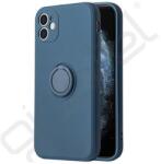 Silverline Szilikon telefonvédő (tartógyűrű, mikrofiber plüss belső, mágneses, kameravédő) SÖTÉTKÉK