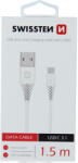 SWISSTEN adatkábel USB / USB-C (3.1) 1, 5 m - fehér