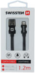 SWISSTEN adatkábel USB / Lightning 1, 2 m - fekete