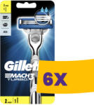 Gillette Mach3 Turbo borotva + 1db betét (Karton - 6 db)