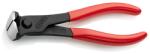 KNIPEX 68 01 160 EAN Homlokcsípőfogók műanyaggal bevonva feketére foszfátozott 160 mm (68 01 160 EAN)