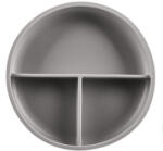 Zopa Placă despărțită din silicon cu ventuză - gri (ZOP086330DG) Set pentru masa bebelusi