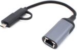 Thunder Germany Thunder CDP-2X, USB-C átalakító Gigabit Ethernet (USB-A adapter) (162-RJ02C)