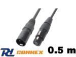 PD CONNEX CX35-0, 5 mikrofonkábel (XLR mama - XLR papa) - (0, 5 m) (176002_MQ1)