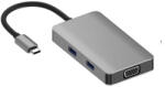 Prolight Qhou USB C -> USB 3.0, USB 2.0, VGA, SD és TF kártya, HDTV átalakító KOPB-921