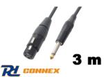 PD CONNEX CX40-3 mikrofonkábel (6, 3 mm Jack - XLR mama) - (3 m) (176449_MQ1)