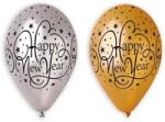  Happy New Year feliratos lufi csomag - 6 db-os, arany-ezüst (GS110/NY1)