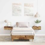 vidaXL antik fa szerelt fa ágykeret matrac nélkül 75x190 cm (861100) - vidaxl