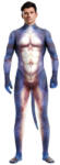 CosplayBoys Blue-White Raptus - dinoszaurusz cosplay jelmez