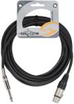 Soundsation EMCXJ-5BK - Cablu microfon, XLR mama -Jack 6.3 mm, lungime 5 metri