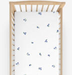 Goldea gyermek körgumis pamut lepedő kiságyba - áfonya mintás 60 x 120 cm