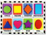 Melissa & Doug Puzzle lemn in relief Forme geometrice Melissa and Doug (000772037303) Puzzle