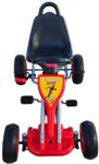 KidsCare Kart cu pedale pentru copii A05 Kidscare, culoare rosu, frana de mana, pentru 3-6 ani, roti gonflabile (KC_A05_Red)