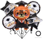 Flippy Set 5 baloane folie Absolvire, alb negru, model 4 (teo-129889)