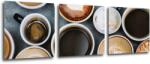 Impresi Tablou Coffee types - 90 x 30 cm (3-piese)