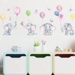 Impresi Autocolant pentru camera copilului Elephants with balloons - 90x30cm Decoratiune camera copii