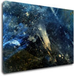 Impresi Tablou Dark blue gold abstrakt - 90 x 60 cm