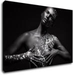 Impresi Tablou Woman portrait black silver - 60 x 40 cm