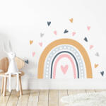 Impresi Autocolant pentru camera copilului Rainbow and hearts - 60x40cm Decoratiune camera copii