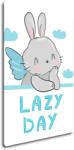 Impresi Obraz Blue and grey bunny - 20 x 30 cm Decoratiune camera copii