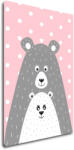 Impresi Obraz Pink grey bear - 60 x 40 cm Decoratiune camera copii
