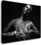 Impresi Tablou Woman portrait black silver - 70 x 50 cm