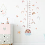 Impresi Autocolant pentru camera copilului Rainbow wall height chart - 90x29cm 2ks Decoratiune camera copii