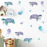 Impresi Autocolant pentru camera copilului Sea world - 60x30cm Decoratiune camera copii
