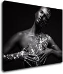 Impresi Tablou Woman portrait black silver - 90 x 70 cm