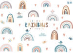 Impresi Autocolant pentru camera copilului Colorful little rainbows - 90x30cm Decoratiune camera copii