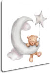 Impresi Obraz Bear and moon - 20 x 20 cm Decoratiune camera copii