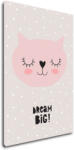 Impresi Obraz Kitty Dream Big - 60 x 40 cm Decoratiune camera copii