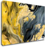 Impresi Tablou Yellow grey abstract2 - 90 x 60 cm