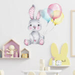 Impresi Autocolant pentru camera copilului Rabbit and balloons - 39x41cm Decoratiune camera copii