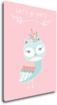 Impresi Obraz Let's go party owl - 30 x 40 cm Decoratiune camera copii