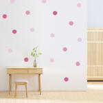 Impresi Autocolant pentru camera copilului Dots pink - 60x40cm Decoratiune camera copii