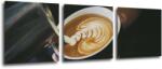 Impresi Tablou Latte art - 90 x 30 cm (3-piese)