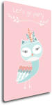 Impresi Obraz Let's go party owl - 20 x 30 cm Decoratiune camera copii